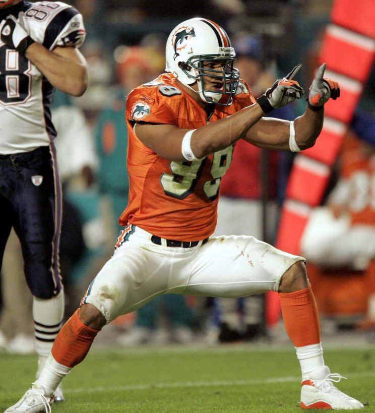 Jason Taylor on the hunt. (Getty)