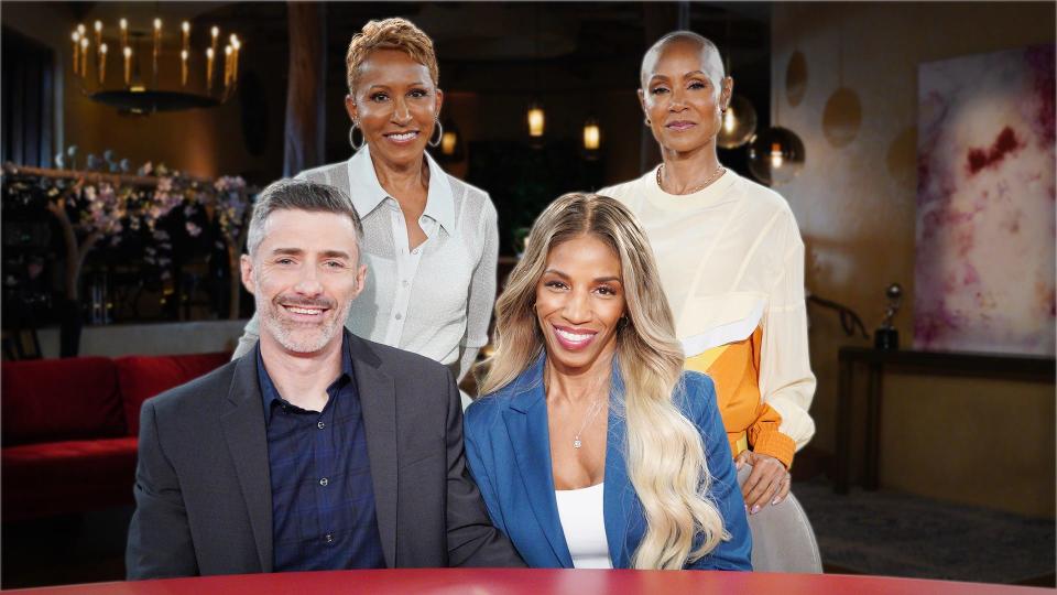 The parents of Cheslie Kryst appear on "Red Table Talk" alongside hosts Jada Pinkett Smith, top right, and Adrienne Banfield-Norris, top left.