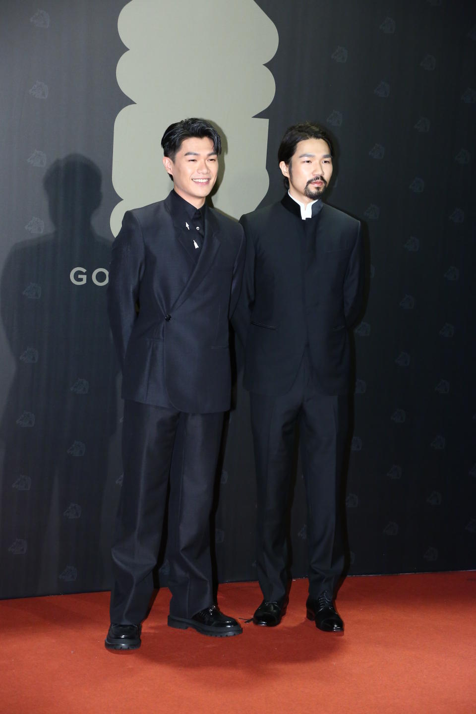 TAIPEI, CHINA - NOVEMBER 27: Directors Or Wai Lam (L) and Jun Li arrive at the red carpet of the 58th Golden Horse Film Awards on November 27, 2021 in Taipei, Taiwan of China. (Photo by Chen Lihong/VCG via Getty Images)