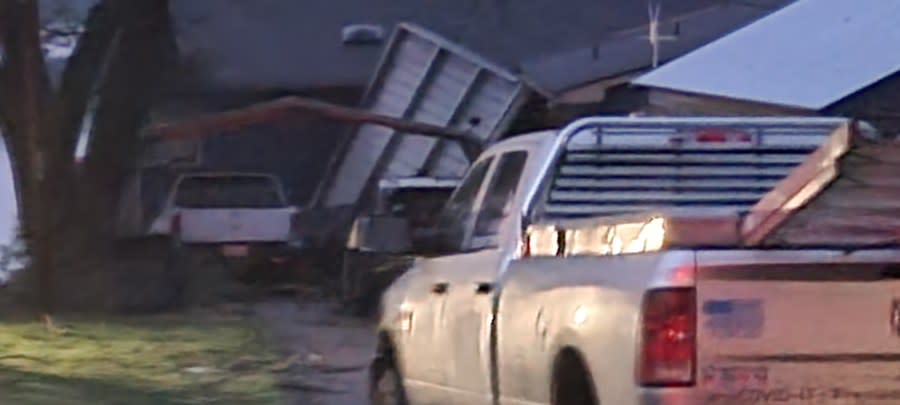 Storm damage in Coffee City, courtesy of Gary Aarant