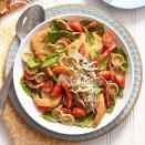 <p>This recipe has a tasty secret: the creamy sauce is made with nutritious avocado! Mix it together with multigrain pasta for a healthy dinner option.</p> <p> <a href="https://www.eatingwell.com/recipe/265269/shrimp-and-avocado-cream-pasta/" rel="nofollow noopener" target="_blank" data-ylk="slk:View Recipe;elm:context_link;itc:0;sec:content-canvas" class="link ">View Recipe</a></p>