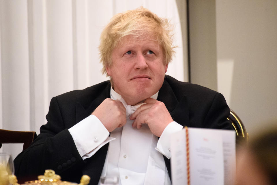 Foreign Secretary Boris Johnson speaks during the Easter Banquet, hosted by the Lord Mayor, at Mansion House in the City of London. Picture date: Tuesday March 28th, 2018. Photo credit should read: Matt Crossick/ EMPICS Entertainment.