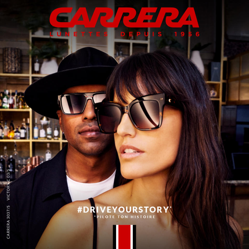 The Carrera Eyewear spring 2024 ad campaign.