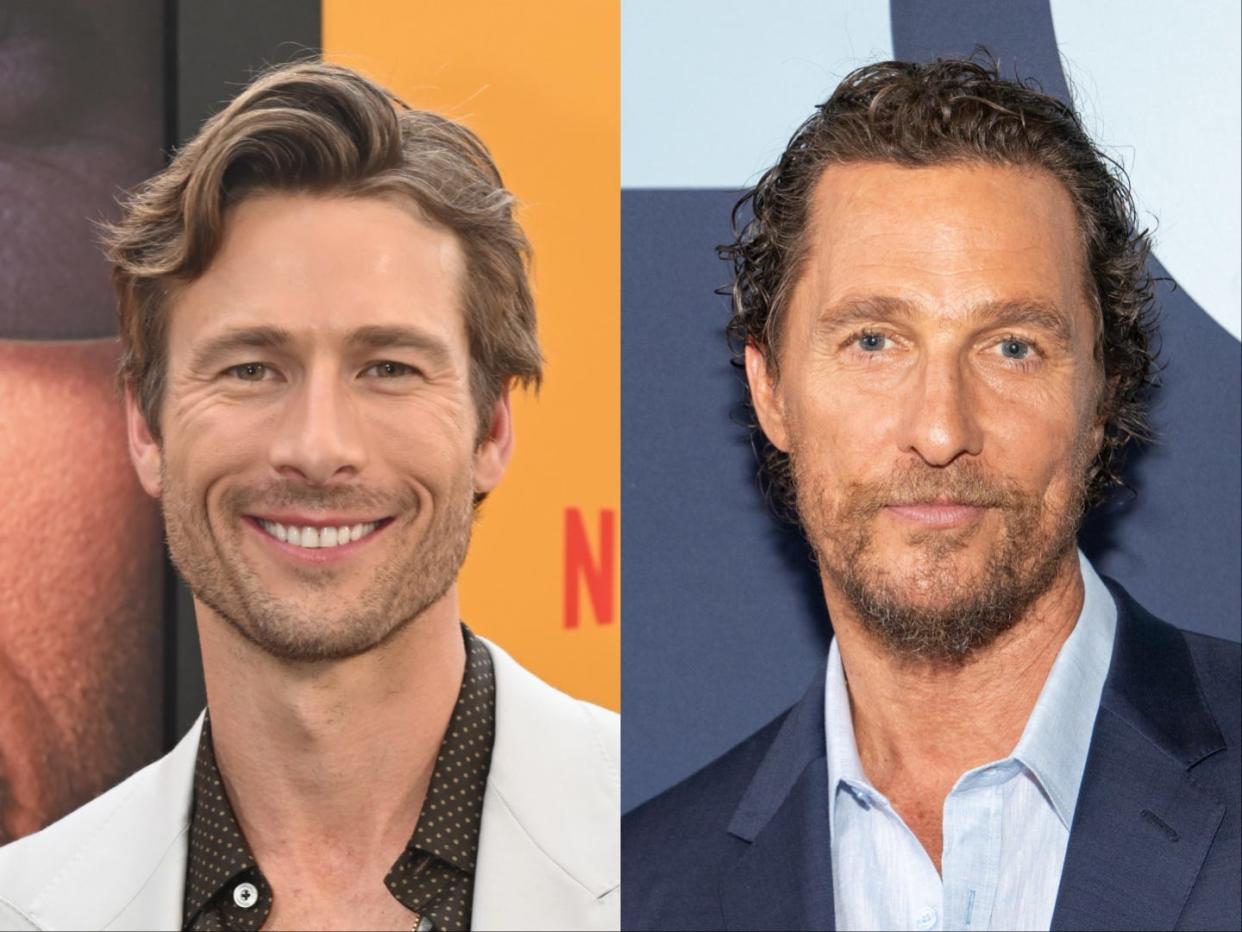 Glen Powell and Matthew McConaughey.