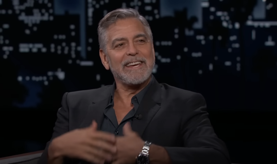 Closeup of George Clooney