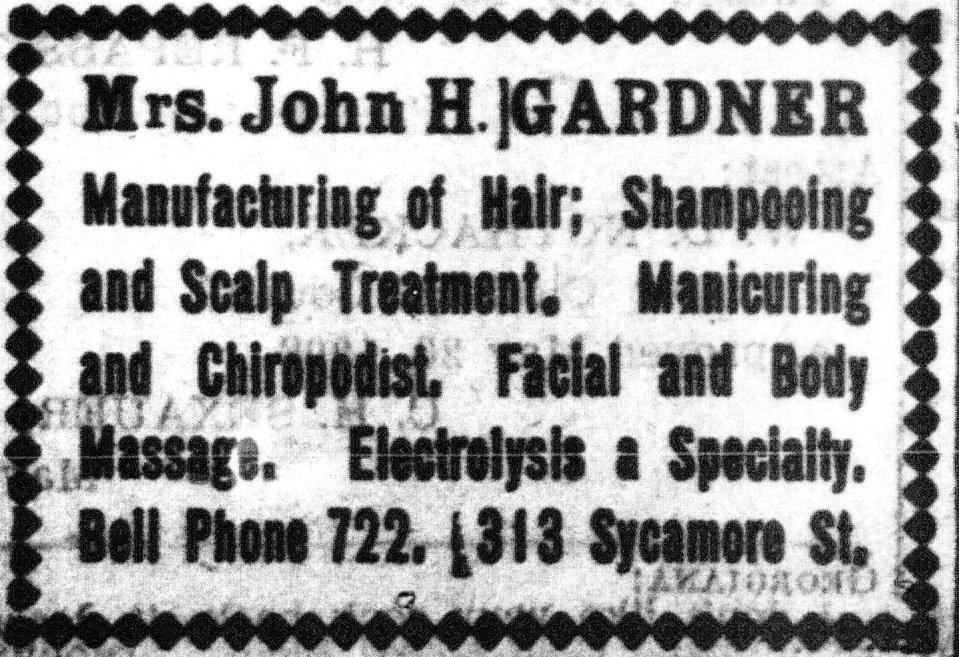 John Gardner's barber shop was advertised as The Gardner Tonsorial Parlor, when trying to attract women customers. This ad appeared in the Daily Eagle, Jan. 31, 1928.