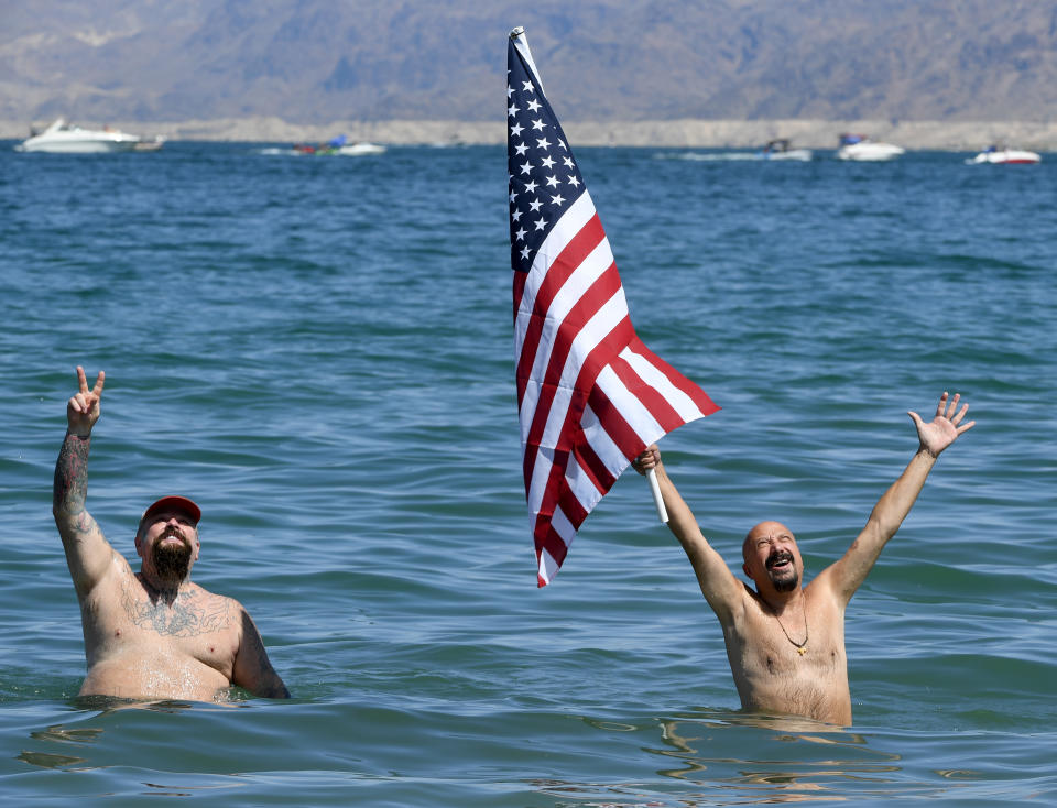 Trump Supporters Hold Boat Parade On Lake Mead