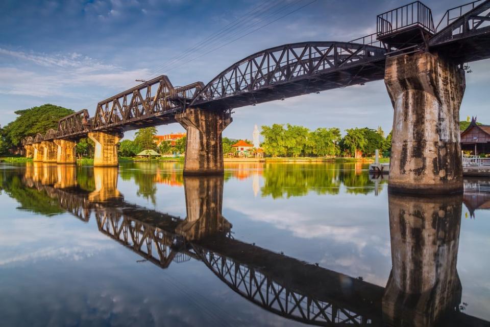 Death Railway bridge in Central Thailand