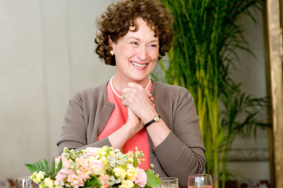 Meryl with short curly hair