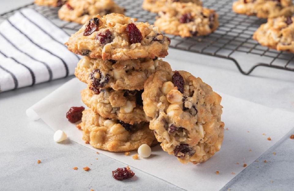 Coconut Cherry Oatmeal Cookies