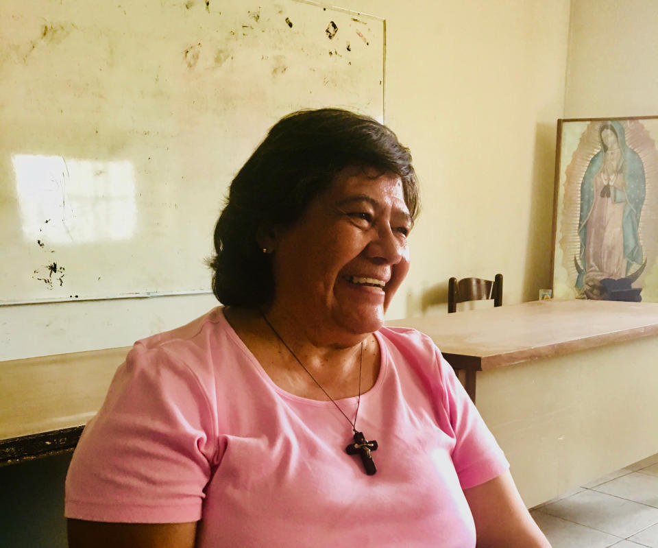 Sister Maria Antonia Aranda in the Juárez church where she works with migrants. | Courtesy of Lily Moore-Eissenberg