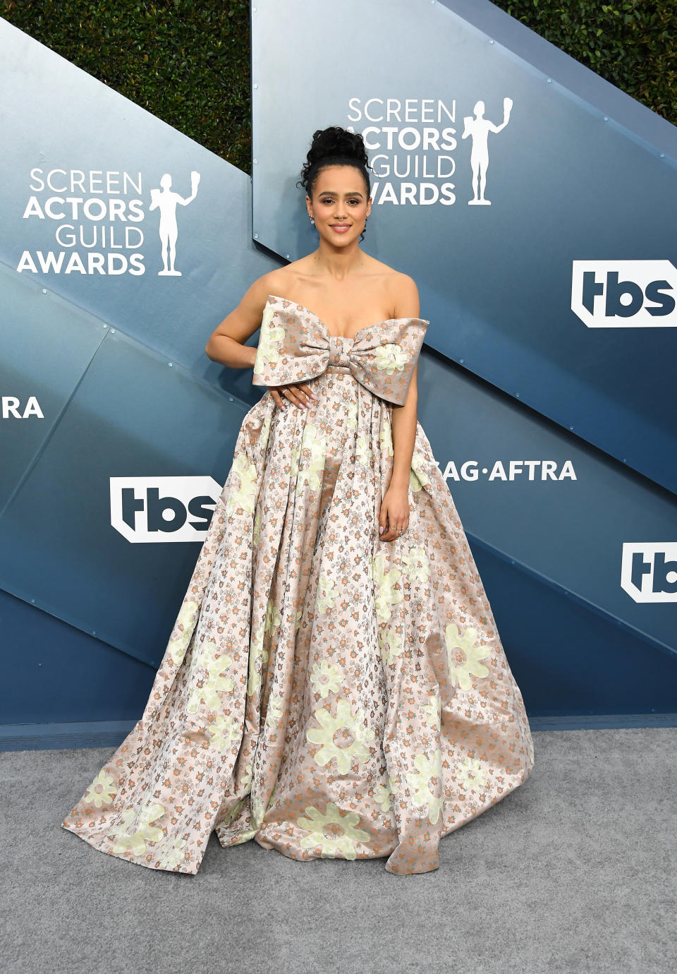 LOS ANGELES, CALIFORNIA - JANUARY 19: Nathalie Emmanuel attends the 26th Annual Screen Actors Guild Awards at The Shrine Auditorium on January 19, 2020 in Los Angeles, California. (Photo by Steve Granitz/WireImage)