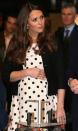 A heavily pregnant Catherine, Duchess of Cambridge, pictured on April 26, 2013. The royal couple have not yet revealed the gender or name of the baby