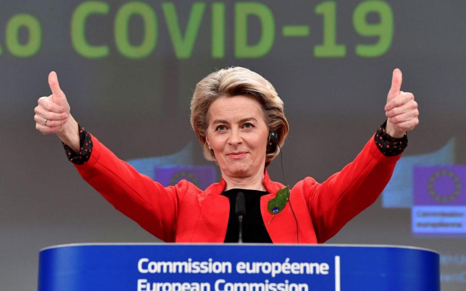 Ursula von der Leyen says she just wants 'fairness' from the manufaturers -  JOHN THYS/AFP