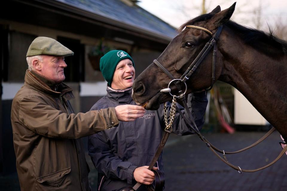 Trainer Willie Mullins is hoping for another successful Cheltenham Festival perhaps with Galopin de Champs defending his 2023 Gold Cup victory (PA)