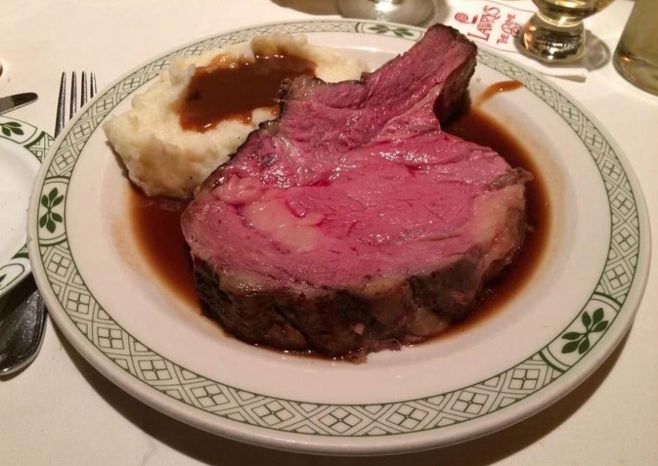 <p>There’s no specific food that Nevada is especially known for, but there is one dish that seems to exemplify all the glitz and glamor of Las Vegas: <a href="https://www.thedailymeal.com/recipes/lawry-s-prime-rib-recipe?referrer=yahoo&category=beauty_food&include_utm=1&utm_medium=referral&utm_source=yahoo&utm_campaign=feed" rel="nofollow noopener" target="_blank" data-ylk="slk:prime rib;elm:context_link;itc:0;sec:content-canvas" class="link ">prime rib</a>. A decadent slab of medium-rare beef will never go out of style, and there’s no shortage of fine examples throughout town. If you can't make it to Sin City, don't worry, <a href="https://www.thedailymeal.com/cook/prime-rib-recipes-tips-how-to?referrer=yahoo&category=beauty_food&include_utm=1&utm_medium=referral&utm_source=yahoo&utm_campaign=feed" rel="nofollow noopener" target="_blank" data-ylk="slk:we have a whole guide on cooking the perfect prime rib;elm:context_link;itc:0;sec:content-canvas" class="link ">we have a whole guide on cooking the perfect prime rib</a>.</p>