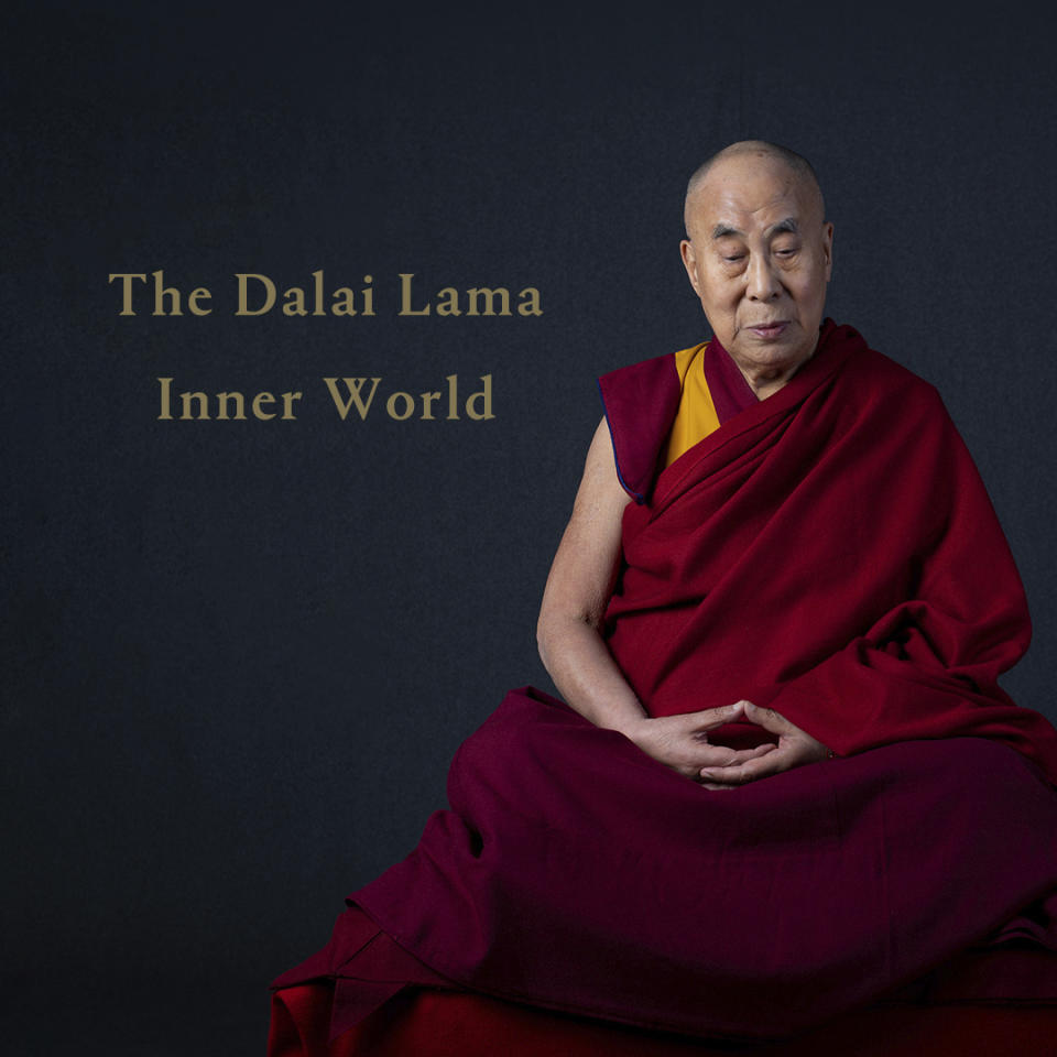 This cover image released by Hitco Entertainment and Khandro Music shows "Inner World," the first album by The Dalai Lama. The release features teachings and mantras by the Tibetan spiritual leader set to music. (Hitco Entertainment and Khandro Music via AP)