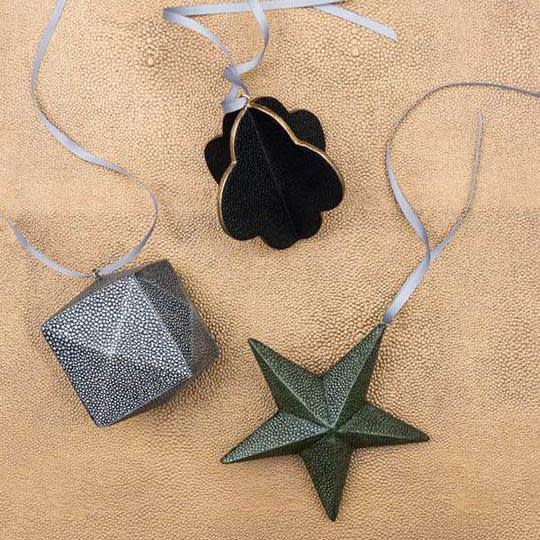 <p><a href="https://www.bluecarreon.com/products/holiday-ornaments-shagreen-1?_pos=1&_sid=d0f759eab&_ss=r" rel="nofollow noopener" target="_blank" data-ylk="slk:Shop Now;elm:context_link;itc:0;sec:content-canvas" class="link ">Shop Now</a></p><p>Shagreen Holiday Ornaments</p><p>bluecarreon.com</p><p>$25.00</p><span class="copyright">Blue Carreon</span>