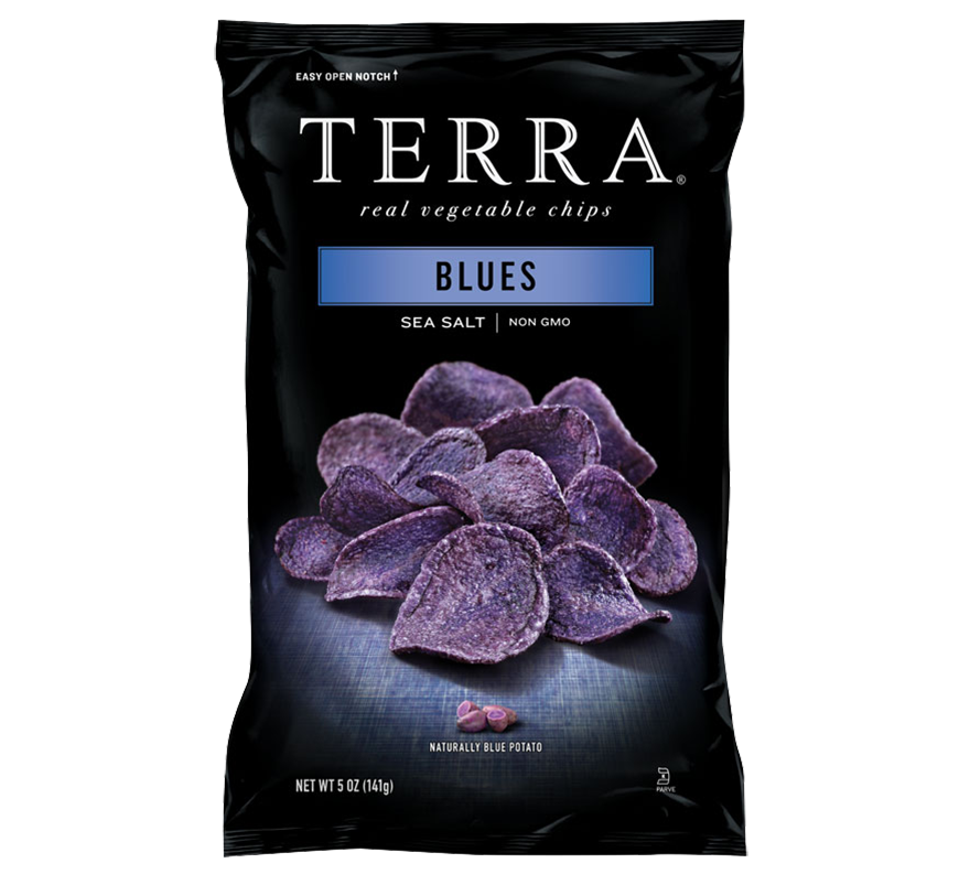 Terra Blues Potato Chips, $25 for 24 (1-ounce) bags