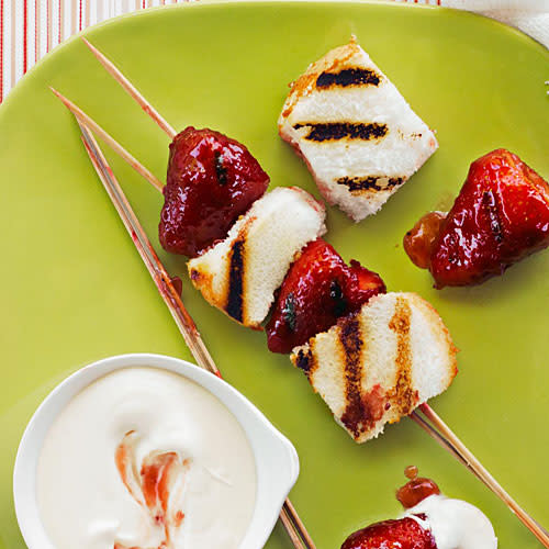 Grilled Strawberry Shortcake Kebabs