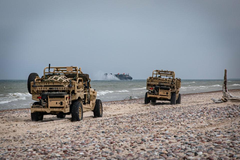 美國海軍陸戰隊第22遠征部隊在波羅的海國家拉脫維亞演習。   圖：翻攝U.S. Marine Cor