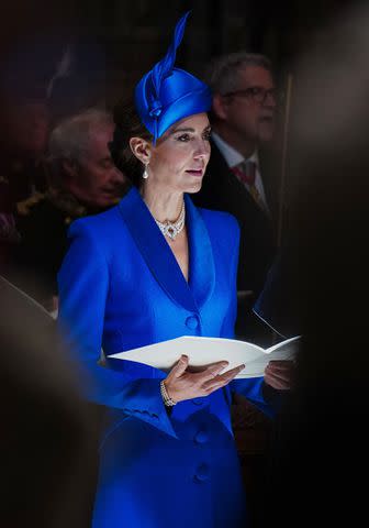 <p>JANE BARLOW/POOL/AFP via Getty Images</p> Kate Middleton attends Scotland's coronation celebration on July 5