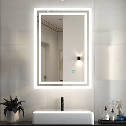 Add light with this LED bathroom mirror