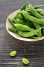 <p>Balance out your carb-rich sushi rice with a side of protein-packed edamame. This green soy bean has 9 g of protein and roughly 100 calories in a ½ cup serving. What’s more, you’ll also get a dose of fiber, potassium, and vitamin A.</p><p><strong>Power up your protein: </strong>Whip up a batch of this <a rel="nofollow noopener" href="https://memeinge.com/blog/wasabi-edamame-dip/" target="_blank" data-ylk="slk:wasabi edamame dip;elm:context_link;itc:0;sec:content-canvas" class="link ">wasabi edamame dip</a> from Living Well Kitchen at the beginning of the week for a hunger-squashing work snack.</p>