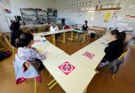 FILE PHOTO: French children return to school in Nice