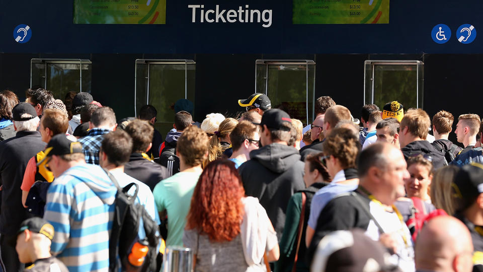 The AFL and Victorian state government are yet to make a decision about whether or not crowds will be permitted to attend this weekend's matches in Melbourne. (Photo by Quinn Rooney/Getty Images)