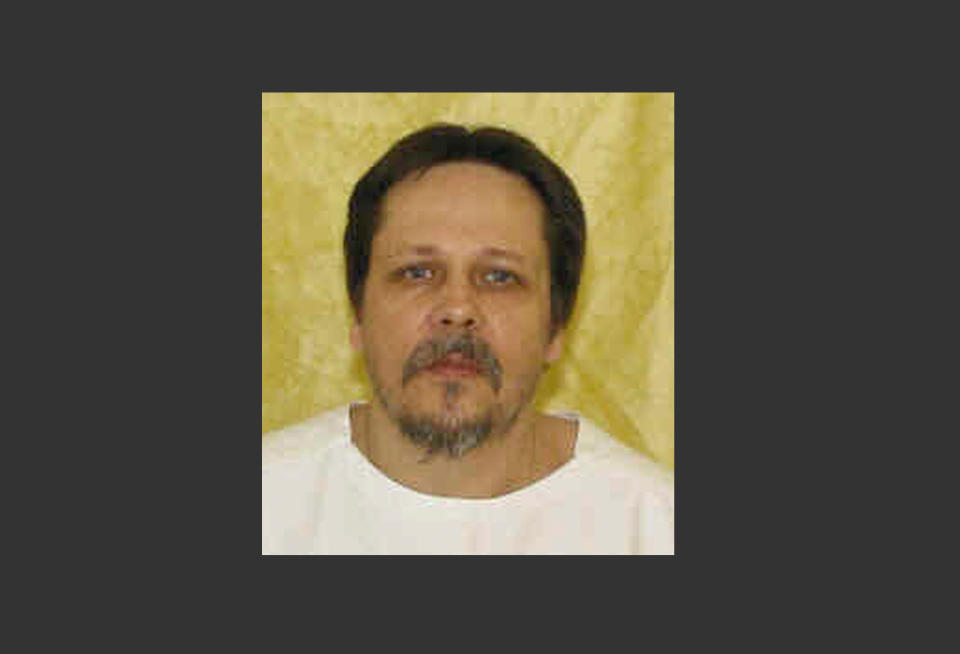 FILE-In this undated file photo provided by the Ohio Department of Rehabilitation and Correction shows Dennis McGuire. A condemned Ohio killer facing a never-tried lethal injection method has arrived at the state death house a day ahead of his scheduled execution. The Department of Rehabilitation and Correction plans to use a combination of a sedative and a painkiller to put McGuire to death for the 1989 rape and fatal stabbing of Joy Stewart in Preble County in western Ohio. (AP Photo/Ohio Department of Rehabilitation and Correction, File)