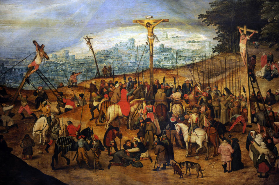 Pieter Brueghel the Younger (1564-1638). Flemish painter. The Crucifixion or The Calvary, 1617. Museum of Fine Arts. Budapest. Hungary. Image: Getty