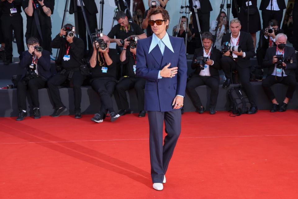 Harry Styles at the Venice Film Festival premiere of ‘Don’t Worry Darling’ (Invision)