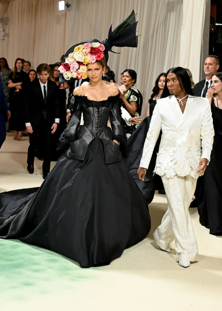 Zendaya and Law Roach at the 2024 Met Gala: "Sleeping Beauties: Reawakening Fashion," red carpet, John Galliano, Givenchy, vintage, archival