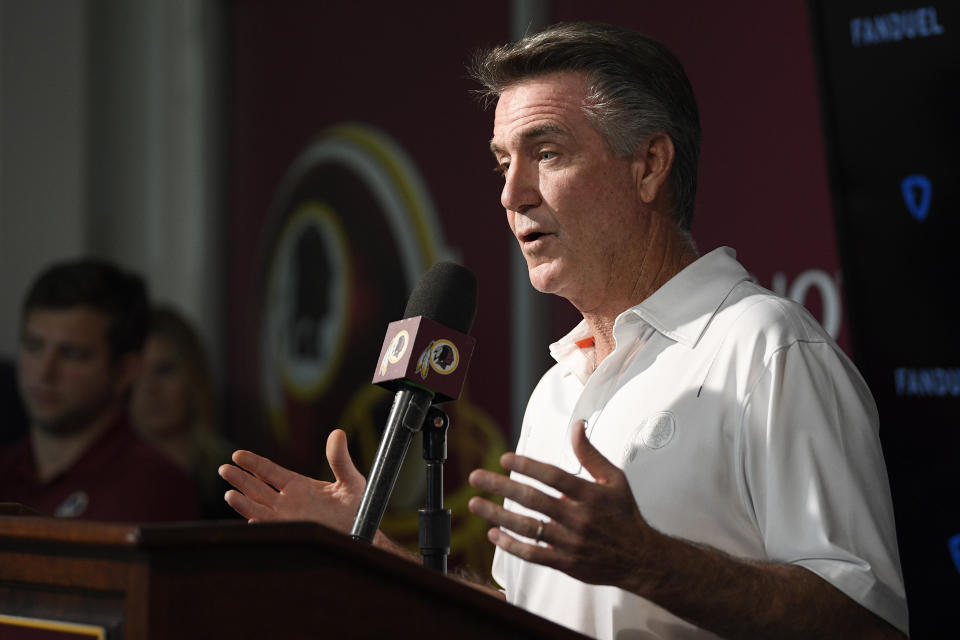 Washington president Bruce Allen is reportedly on the hot seat. (AP Photo/Nick Wass)