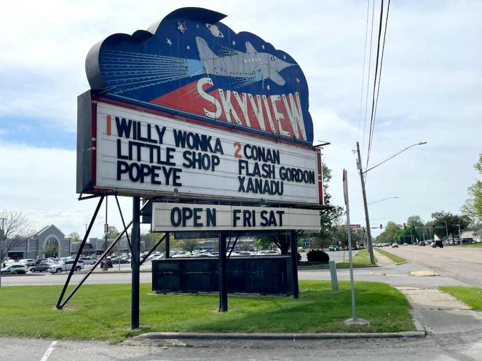 The rocket ship sign at Belleville’s Skyview Drive-In was installed in spring 1950.