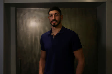 NBA player Enes Kanter poses for a portrait in Manhattan in New York City, New York, U.S. January 16, 2019. REUTERS/Gabriela Bhaskar