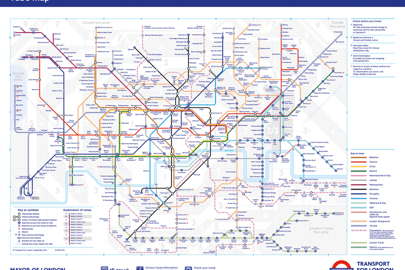 The current Tube map is especially busy south of the river -Credit:TfL