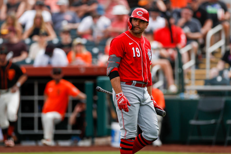 辛辛那提紅人休賽季出清兩大主力，圖為不動門面Joey Votto。(Photo by Brandon Sloter/Icon Sportswire via Getty Images)