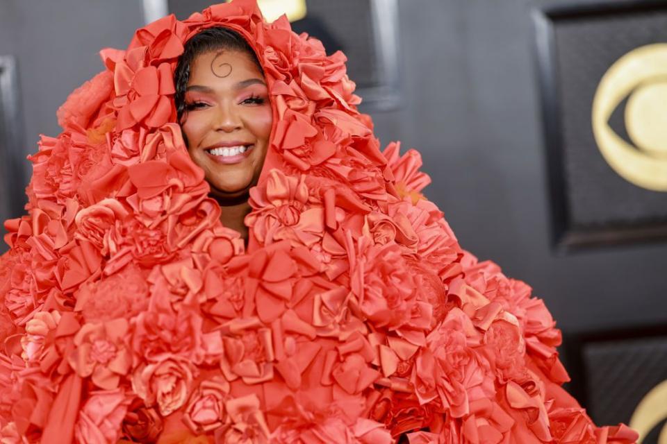 LOS ANGELES, CALIFORNIA - FEBRUARY 05: Lizzo attends the 65th GRAMMY Awards on February 05, 2023 in Los Angeles, California. (Photo by Matt Winkelmeyer/Getty Images for The Recording Academy)