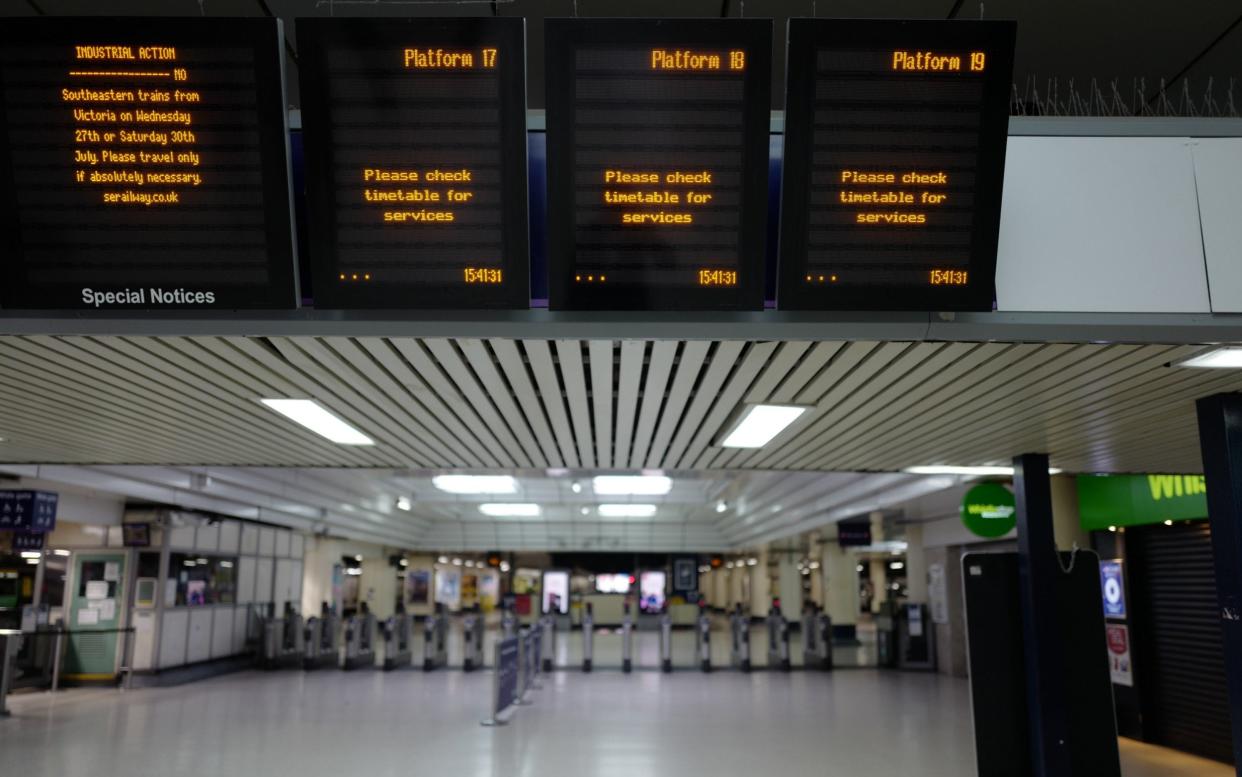 RMT rail network strike trains cost-of-living crisis inflation -  James D. Morgan/Getty Images