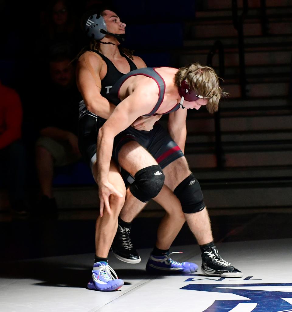 Shippensburg's John Gleason, the top seed in 172, scored his title by shutting out Carlisle’s Steffon Urban-Lee (4-0) in the championship match at Saturday's District 3 Class 3A Section III championships.