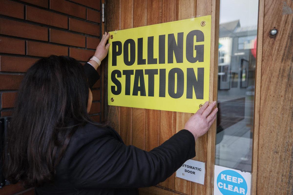 Voters who attended the polling station at Notre Dame Primary School were met with posters asking them to number candidates in order of preference