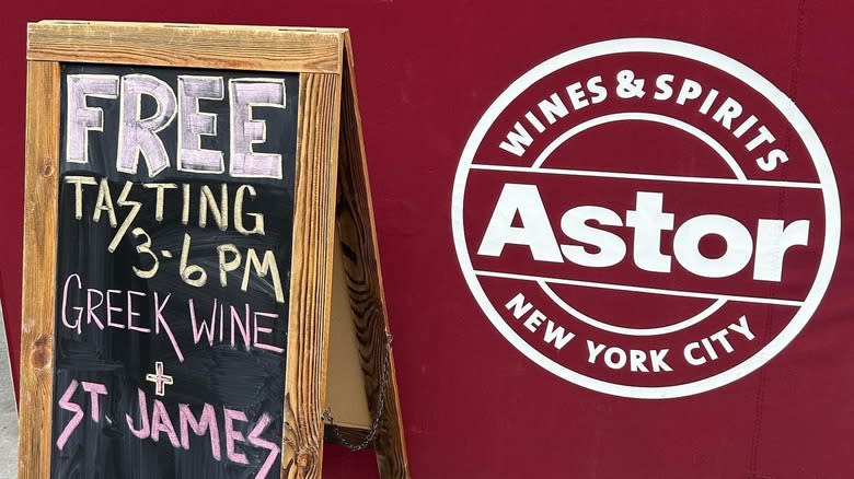 Astor Wines sign