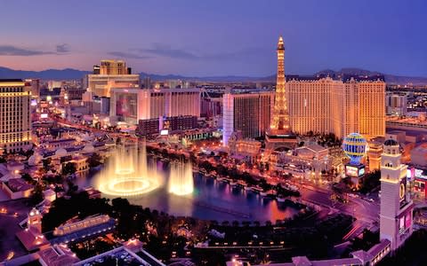 Fountain show at the Bellagio, Las Vegas - Credit: Rebecca Ang/RebeccaAng