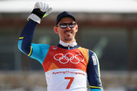 <p>Gold medallist Andre Myhrer of Sweden celebrates during the victory ceremony for the Men’s Slalom on day 13 of the PyeongChang 2018 Winter Olympic Games at Yongpyong Alpine Centre on February 22, 2018 in Pyeongchang-gun, South Korea. (Photo by Alexander Hassenstein/Getty Images) </p>