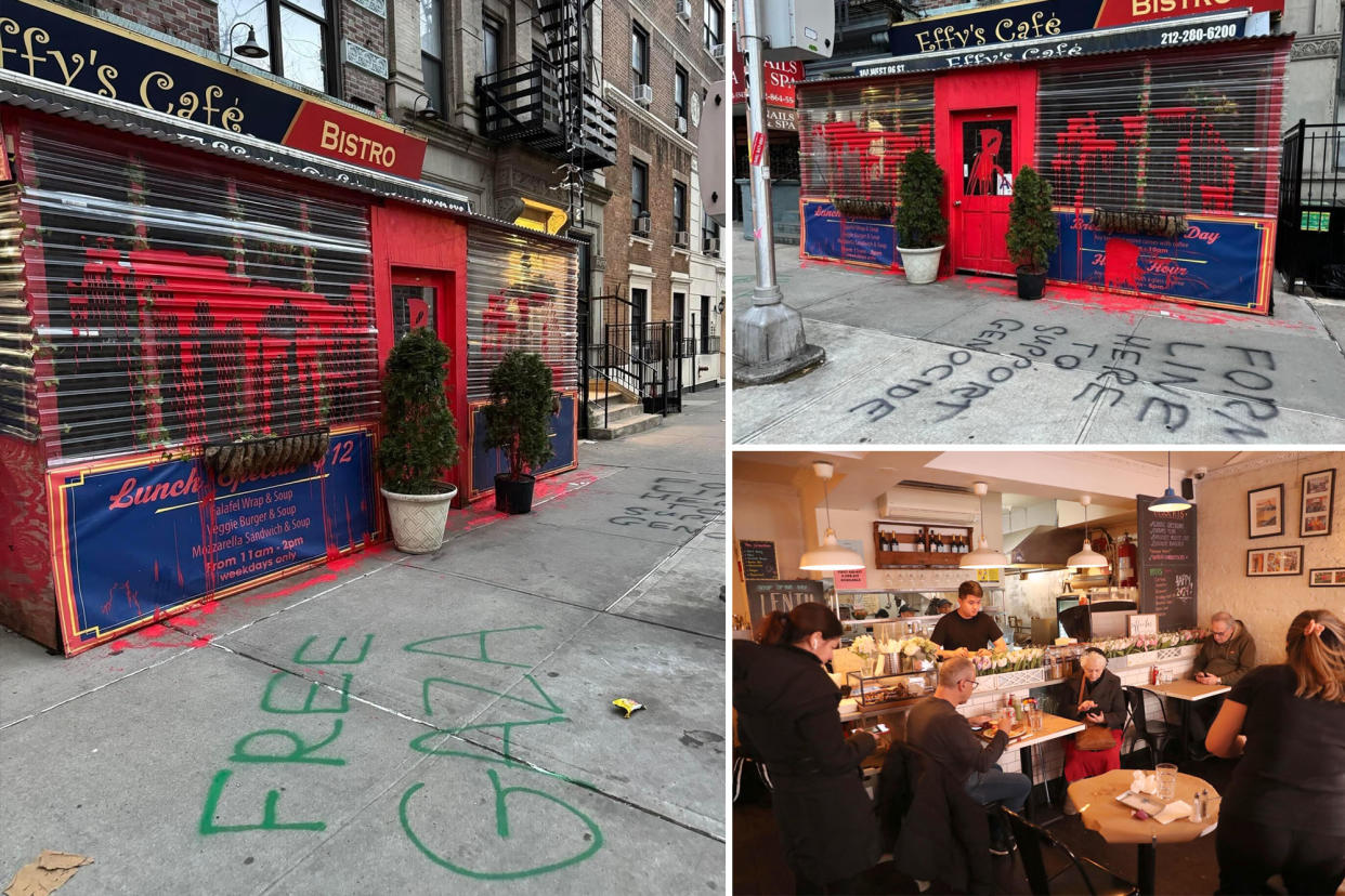 An American-Israeli cafe was swept up in antisemitism in the same area in the same weekend.