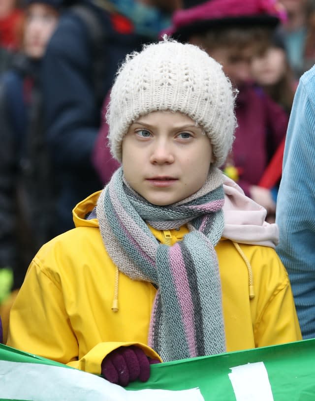 Teenager Greta Thunberg appeared with Sir David at a digital event in Bristol (Andrew Matthews/PA)