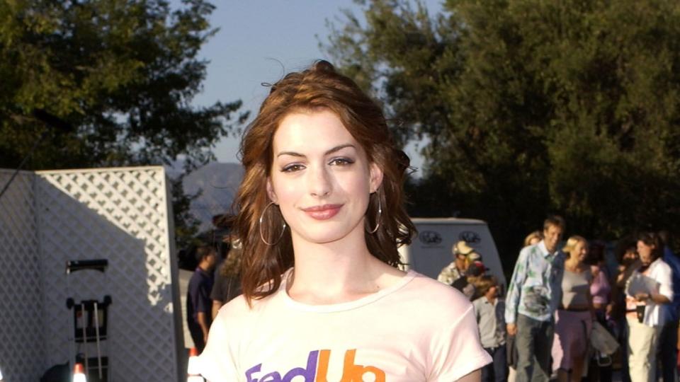 universal city, ca august 8 actress anne hathaway attends the 2004 teen choice awards held on august 8, 2004 at universal amphitheater, in universal city, california photo by vince buccigetty images