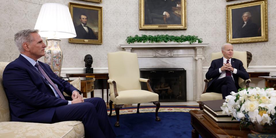 President Joe Biden and Speaker of the House Kevin McCarthy